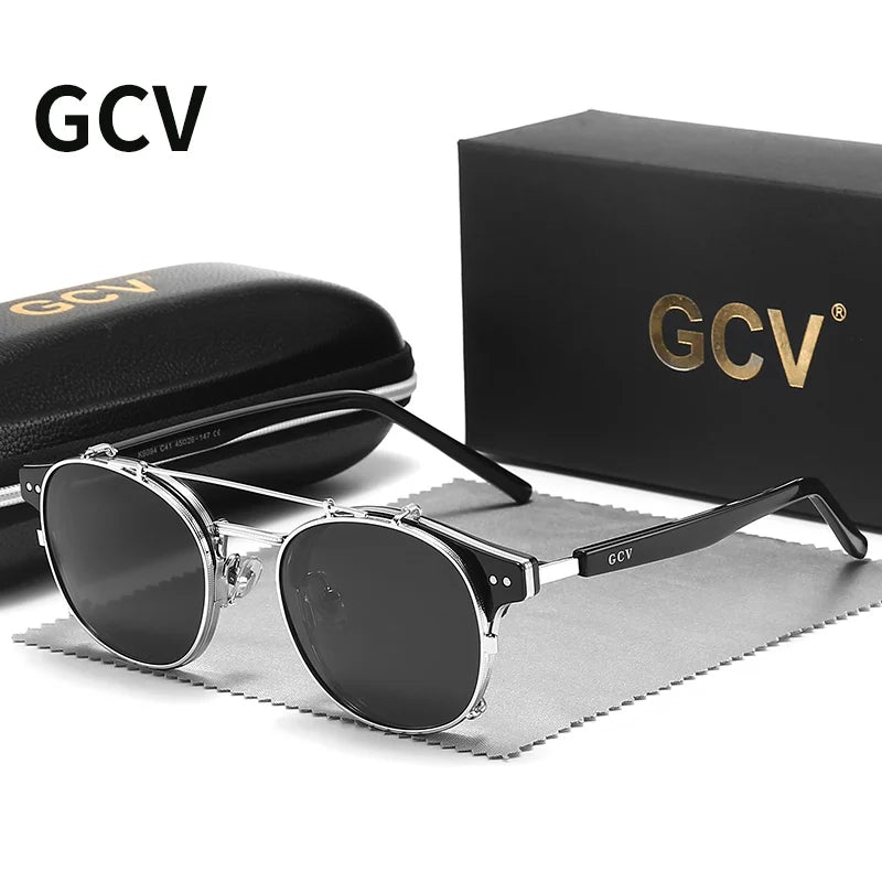 GCV Steampunk Dual-Lens Sunglasses – Polarized Gothic Retro Shades