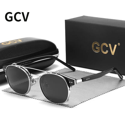 GCV Steampunk Dual-Lens Sunglasses – Polarized Gothic Retro Shades